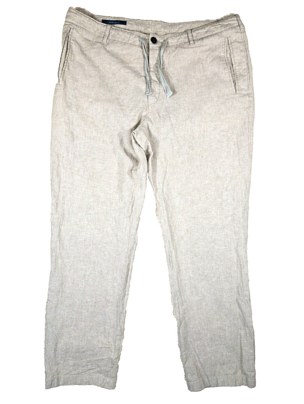 Perry Ellis Classic Fit Drawstring Linen Pants Beach Wear Mens Size 38 x 32